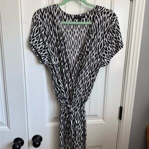 Banana Republic Black and White Wrap Dress